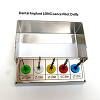 Forets pilotes longs pour implants dentaires, kit de 5 pièces, neuf, CE