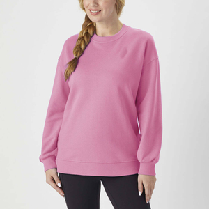 Sweat-shirt décontracté surdimensionné pour femme imprimé personnalisé - Option de broderie 3D sur le devant, coupe ample et confortable, manches longues, pull pour superposition - Product Image 3