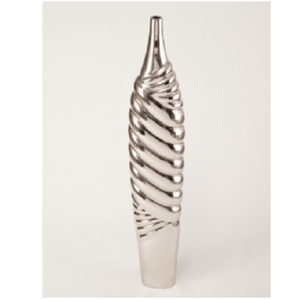 Florero de Metal de lujo de diseñador con chapado en plata Florero de lujo de diferentes formas para dormitorio y sala de estar Florero decorativo - Product Image 6