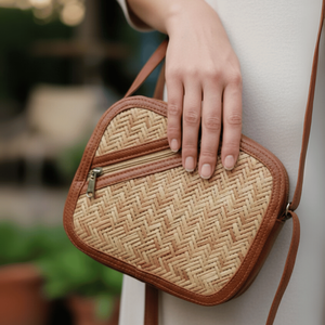 Bolso de Hombro Bohemio Ecológico y Moderno, Portátil para Exteriores, Impermeable, con Cierre de Cremallera, Patrón Geométrico, de Algodón - Product Image 2