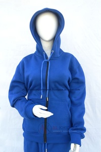 Sweat à capuche décontracté pour femme, bleu roi, coupe ample, 100 % coton respirant, pour hiver/printemps/été, couleur personnalisée, marque privée, style boutique - Product Image 2