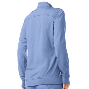 Veste de gommage pour infirmières hospitalières de haute qualité Style survêtement confortable col côtelé élégant en Spandex pour uniformes professionnels - Product Image 4