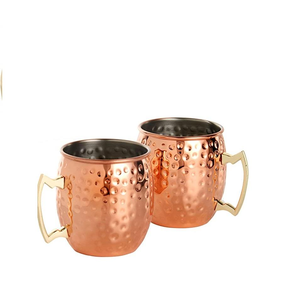 Fait à la main 100% Cuivre Baril Moscou Mule Martelé Tasse avec Poignée de Pouce Food Safe Fabricant et Fournisseur Inde par Tradebit - Product Image 5