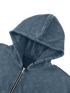 Sudadera con Capucha de Felpa Francesa Gruesa con Cierre para Hombre, Calidad Premium, 400-550 GSM, Personalizable, Lavado Ácido, Sudadera de Invierno al por Mayor - Product Image 5