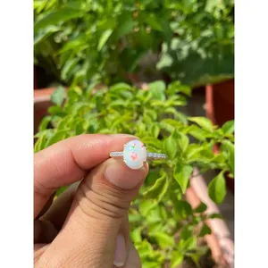 Natural Opal Ring 925 Sterling Silver Handmade Gemstone Ring Wholesale Jewelry Supplier - Product Image 3
