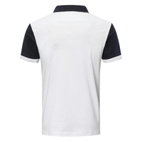 Polo pour homme 100% polyester personnalisé, couleur marine et rose, à blocs de couleur, manches courtes, coupe classique, décontracté, en coton tricoté