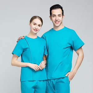 Vente chaude unisexe tissé extensible respirant survêtement soins infirmiers gommages ODM approvisionnement hôpital gommages uniformes ensembles femmes dessinés à la main - Product Image 1