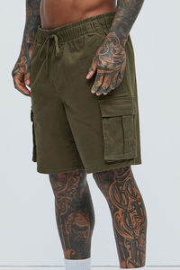 กางเกงขาสั้นผู้ชายทันสมัย แห้งเร็ว ผ้าฝ้าย 100% ไม่ถักทอ ลายเรียบ สำหรับฤดูร้อน ใส่ทำงาน เดินทาง ไปเที่ยวทะเล ใส่ได้ทุกวัน แบบถัก - Product Image 4