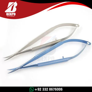 Micro Tijeras Vannas de 8cm con Punta Nano, Acero Inoxidable, Rectas, Afiladas, Reutilizables, Herramienta Microquirúrgica Oftalmológica, Neuroquirúrgica y Estética - Product Image 3