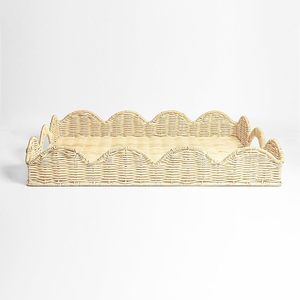 Bandejas decorativas navideñas de caña de Venta caliente para fiestas navideñas Bandejas de ratán más vendidas para regalos Bandejas de ratán Premium - Product Image 4