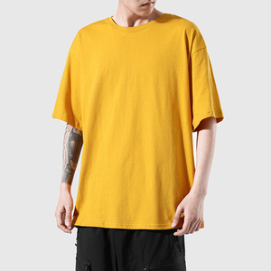 Vente en gros T-shirt vierge uni personnalisé streetwear vintage surdimensionné hommes coton matériel séchage rapide col rond homme t-shirts toutes tailles - Product Image 5