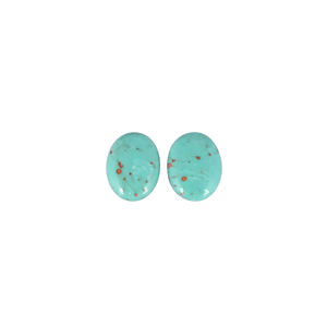 Lot en gros de cabochons ovales turquoise, pierres précieuses en vrac pour la fabrication de bijoux, boucles d'oreilles - Product Image 1