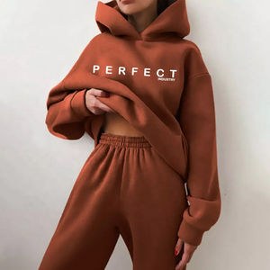 Ensemble de survêtement pour femmes automne-hiver, ensemble de 2 pièces, sweat-shirts pour femmes, vêtements de rue, sweat-shirts, pantalons de survêtement, logo personnalisé - Product Image 2