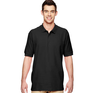 Chemises polo piqué en coton pour hommes, Chemises décontractées solides à manches courtes de coupe classique Chemises polo en jersey à col roulé pour hommes - Product Image 1