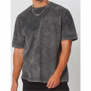 T-shirt for men 270g Oversized <b>Tshirt</b> Men Heavy Cotton Custom Logo Heavyweight T Shirt Men's T-shirts - Product Image 3