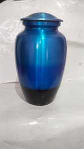 Urna de cremación de aluminio de estilo moderno de flores coloridas para cenizas humanas - Product Image 3