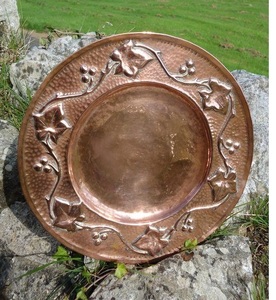 Indian Handicraft Finished <b>Copper</b> Coaster-Luxury Design Eco-Friendly Adjustable for Custom Sizes Kitchenware Restaurants Party - Product Image 2