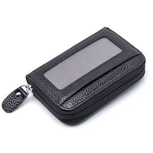 กระเป๋าสตางค์ใส่บัตรเครดิตหนังแท้มีซิปกระเป๋าสตางค์ใส่บัตรขนาดเล็กสำหรับผู้ชายและผู้หญิง - Product Image 5