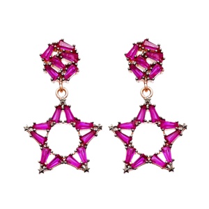 Dangle Push <b>Back</b> Baguette Stone <b>Earrings</b> Wholesale Handmade 925 Sterling Silver Jewelry - Product Image 1