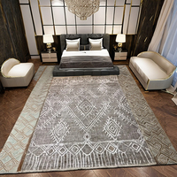 Tapis shaggy doux abstraits modernes indiens fabriqués à la machine, la meilleure qualité artisanale turque, grands tapis de salon