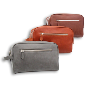 Sac de toilette en cuir vintage pour hommes - Product Image 5