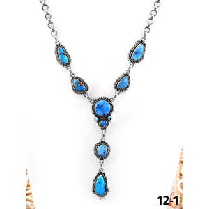 Collier artisanal en argent sterling et pierres dorées en forme de goutte d'eau, idée cadeau parfaite - Product Image 2