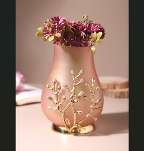 Jarrón de Metal decorativo de lujo, acento Ornamental para el hogar, oficina, dormitorio, sala de estar, centro de mesa - Product Image 2