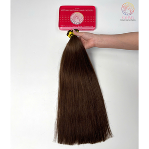 ผมเวียดนามเรียงตามหนัง100% ระดับพรีเมี่ยมผมดิบ #4สีธรรมชาติเนื้อตรงธรรมชาติผมลอนธรรมชาติผู้บริจาค1คน - Product Image 1