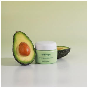 WELLOGY Crema de Aguacate Verde con Ácido Hialurónico Certificado Vegano y Vitamina C Infundido Niacinamida Loción Facial de Belleza Coreana - Product Image 6