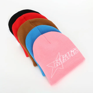 Gorro de invierno de Jacquard acrílico de alta calidad Unisex, jersey con logotipo OEM personalizado, gorro deportivo de punto con calavera cálida para viajes - Product Image 3