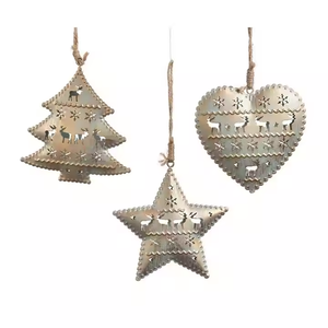 Adornos navideños OEM en forma de estrella 2025 adorno decorativo de árbol de metal, artículo de decoración para el hogar más vendido de un fabricante de confianza. - Product Image 2