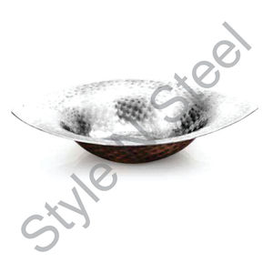 จานรูปวงรีแบบพรีเมี่ยมทำจากสแตนเลสผนังเดี่ยวที่มีเฉดสีน้ำตาลเข้ม - Product Image 1