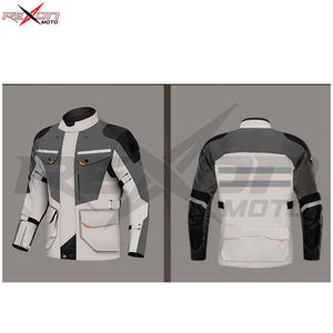 Blousons de moto en toile à capuche, coque en cuir, coupe ajustée, imperméables et coupe-vent, équipement de moto pour homme et femme, protection pour l'hiver - Product Image 4