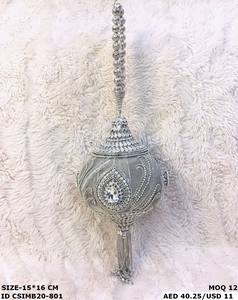 Modern Designer Handmade Metal Stone <b>Clutch</b> India Decorated <b>Pearl</b> Iron for Bridal Elegant Evening <b>Bags</b> - Product Image 3