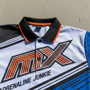 Polo de course Pit Crew personnalisé léger respirant court léger Auto moto sponsor logo broderie longue - Product Image 3