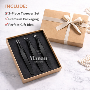 Juego Profesional de 3 Pinzas Duraderas para Extensión de Pestañas, Rectas y Curvas, Aplicador de Volumen, Kit de Acero Inoxidable - Product Image 6