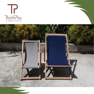 <b>Lounge</b> Swimming Pool Wood <b>Fold</b> Beach <b>Chair</b> Adjustable Sun Relax Fabric Sea Low Deck Solid Custom Outdoor - Product Image 2