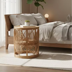 Mesa de Comedor de Ratán de Diseño Minimalista para Exteriores, Conjunto de Jardín Duradero y Cómodo para Villa, Jardín, Sala de Estar, Dormitorio y Hoteles - Product Image 1