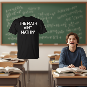Camiseta sarcástica con la frase 'Math Ain't Mathin' y chistes divertidos, camisetas promocionales de comedia - Product Image 2
