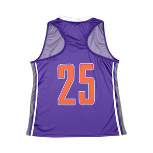 Uniforme de lacrosse reversible transpirable fresco para mujer diseño impreso personalizado con nombre y número al por mayor - Product Image 3