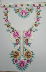 Exclusivo parche de borde de encaje de cuello de red elaborado a mano con hilo y bordado de piedra para trajes de moda blusa y vestidos - Product Image 6