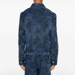 Vente en gros de vestes en jean à manches longues à la mode vestes en jean bleu déchirées pour hommes veste d'hiver personnalisée jeans pur coton - Product Image 3