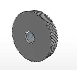 K0144 Flat Knurled Nut M5 Black Oxide <b>Threaded</b> <b>Lock</b> Nut for Equipment Assembly - Product Image 3