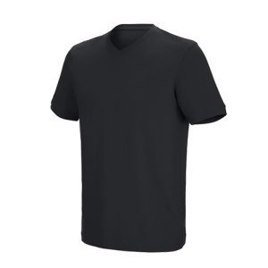 T-shirt in cotone elasticizzato con scollo a V - Product Image 3