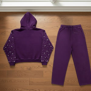 Survêtements d'hiver pour hommes avec broderie en strass de haute qualité, prix ajustable, survêtements en strass pour hommes - Product Image 2