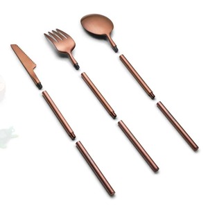 Ensemble de 3 couverts en acier inoxydable plaqué couleur argent pour la cuisine, le café et la maison. - Product Image 4