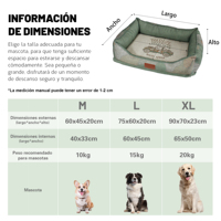 Cama para Perro de Estilo Militar, Ligera, Lavable a Máquina, Cómoda, Antideslizante, Transpirable, Duradera, con Esponja Gruesa de Fibra de Poliéster