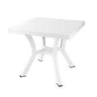 Table basse de patio en plastique PP résistant aux UV, de style traditionnel, durable, respectueux de l'environnement, certifiée ISO9001 TUV, fabriquée en Italie, pour villas