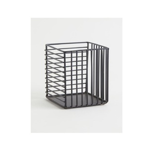 Wholesale Black Coated Iron Wire Basket With Handle Cloth <b>Material</b> for Household Hotel Use for Industrial Storage Accessories - Product Image 3