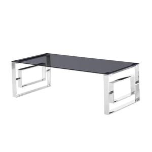 High End Eco-Friendly Producer Wholesale Modern Home Furniture Metal <b>Stainless</b> <b>Steel</b> Living Room clear Tempered Coffee <b>Table</b> - Product Image 1